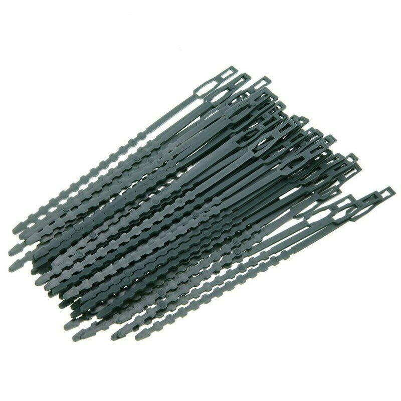 50pcs/lot Adjustable Plastic Plant Cable Ties Reusable Cable Ties for Garde