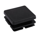Square Table Chair Leg Tube Pipe Feet Insert Cap 25mmx25mm 30pcs Black R2O8