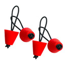 4pcs Kayak Scupper Plug Kit Canoe Fishing Boat Drain Holes Stopper w/ Cord Red