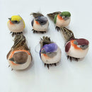 12pcs Artificial Foam Feather Birds DIY Crafts Ornament Home Garden Decor