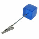 Square Wire Memo Holder Paper Note Clip (Translucent Blue)