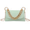 Women Chain Shoulder Messenger Bags Stone Pattern PU Totes Handbag (Green)