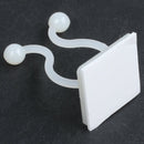 66 Pcs White Nylon Self-Adhesive Twist Locks Holder Cable Tie Clips