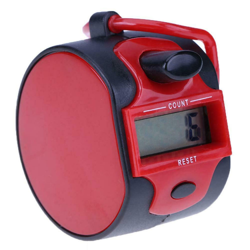 Tally Counter Clicker 5 Digit Number Handheld Manual Digital Counter Red