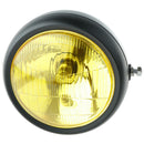 Retro Lens Round Amber Headlight for Motorbike