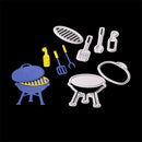 Vivid 6X Weekend BBQ Grill Cutting Dies DIY Photo Album Embossing Paper Cards  L