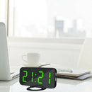 LED Screen Digital Table Alarm Clock Large Display Electronic Snooze Backli J8D9