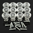 12x Acrylic Crystal Door Knobs Drawer Cabinet Furniture Kitchen Handle New