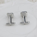 1 Pair Fashion Diamond Colorful Glass Cufflinks Cuff Links Womens Mens Dres