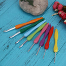 Soft Handle 8pcs Colorful Aluminium Crochet Hooks Knitting Needls Set