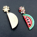 Cute Fruit Drop Earrings - Statement Colorful Shining Crystal Dangle Earrin