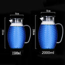 2000Ml Thick Heat-Resistant Hammer Glass Cool White Open Kettle Large Capac