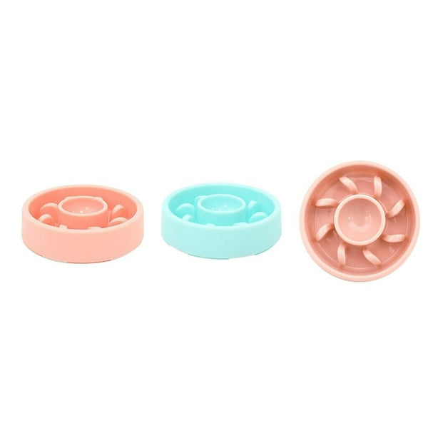 3Pieces Dog Food Water Slow Feeder Pet Anti-Gulping Bowls Dogs Labrador