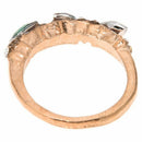 Luxury Women Ladies Emerald Rhinestone Crystal Finger Dazzling Ring Jewelry I2R2