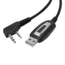 USB 2 Pins Programing Cable with Software CD for Baofeng BF-888S UV-5R Radios