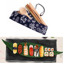 6pcs/Set Portable Bamboo Cutlery Travel Eco-friendly Fork Spoon Straw Set UYE