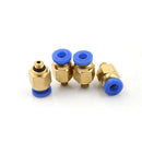 4PCS M5 Male - 4mm Straight Push in Fitting Pneumatic Push to Connect JR