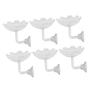 6 Pcs Aquarium Crystal Clear Acrylic Red Shrimp Snails Feeding Dish Food Bowl