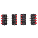 4x 8 Way 2 Row Push Release Connector Plate Stereo Speaker Terminal