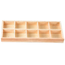 Wooden Succulents Flowerpot 10 Girds Unpainted Box Home Office Decoration