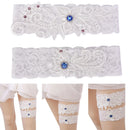 2pcs/set Women Wedding Leg Ring Garter White Lace Bride Garters Belt Fashion  3C