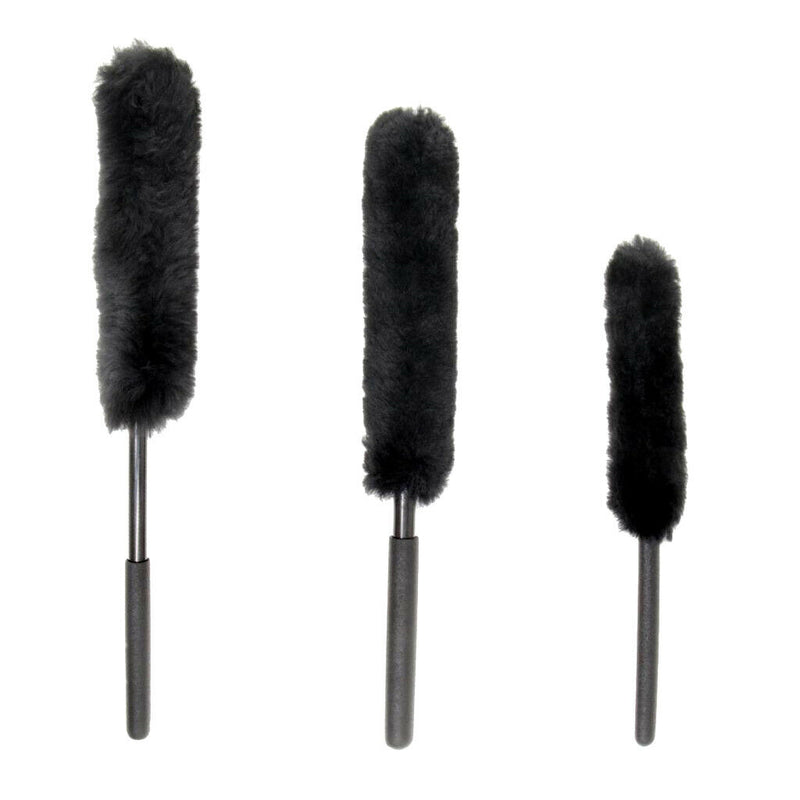 3x Multi Size Wool Blend Wheel Cleaning Grills Door Frames Washing Brushes