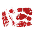 Halloween Horror Blood Hands Blood Feet Living Rooms Walls Red Pvc Stickers Y1N6