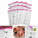 12x Lines Drawing Nail Art Practice Learning Template Painting Book Tools