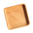 Beech Serving Food Fruit Snack Tray Children Platter Dish Salad Plate Square