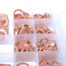 280 x 12 Sizes Brass Flat and Lock Washers Assortment Metric Grommet Copper