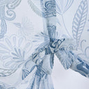 Roman Curtains Voile Roman Tie Up Shade 46W X 63L Rod Pocket Design Blue
