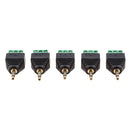 5x Audio 3 Pole 3.5mm Male to 3 Pin Female Video Balun Adapter for Earphone