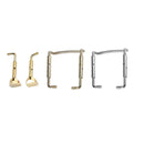 4pcs Violin Chin Rest Chinrest Plated Clamp Screw Nickel For 3/4 4/4 Violin