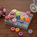 50pcs Colorful Sewing Threads+50 Grids Clear Plastic Sewing Machine Bobbins