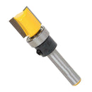 2Pcs 1/4" Shank Straight Flush Trim Router Bit Set Woodworking Cutting Tool