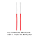 2pcs Plastic Handle Metal Tongue Sewing Needle Crochet Hooks Craft Weave