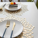 6PCS PVC Placemat for Dining Table Hollow Pad Coaster Pads Table Bowl Mats