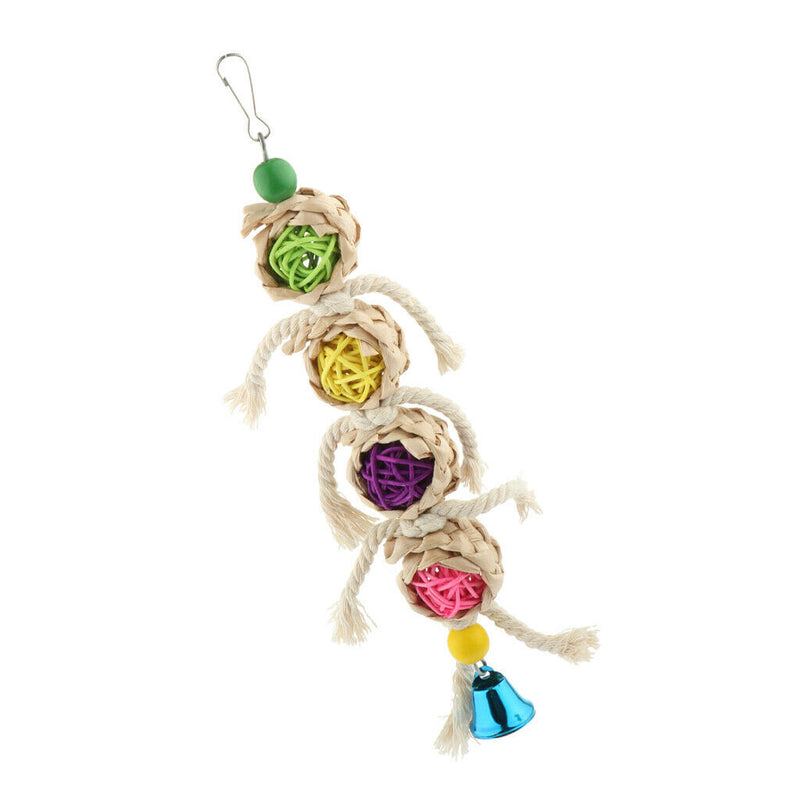 BirdS Swing Perches Toys Parrot Hanging Bell Pet Cage Toys for Cockatiels