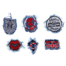 6 x Embroidery Denim Fabric Sew on Patches Jeans Cap Hat Dress DIY Appliques