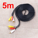 3 RCA Composite Male to Male Audio Video AV Cable for DVD TV