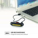 Bicycle Cycling USB Rechargeable Warning Light Front Rear LED Tail Lamp UK SP JR