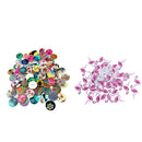 150Pcs Assorted Flamingo Buttons Wooden for Cardmaking Craft Embellishments