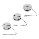 3x Boat Deck Filler Replacement Cap Chain Stainless Steel Fuel Water Gas