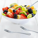 Stainless Steel Fruit Forks Flatware Set For Cake Salad Cocktail Dessert Se X2G4