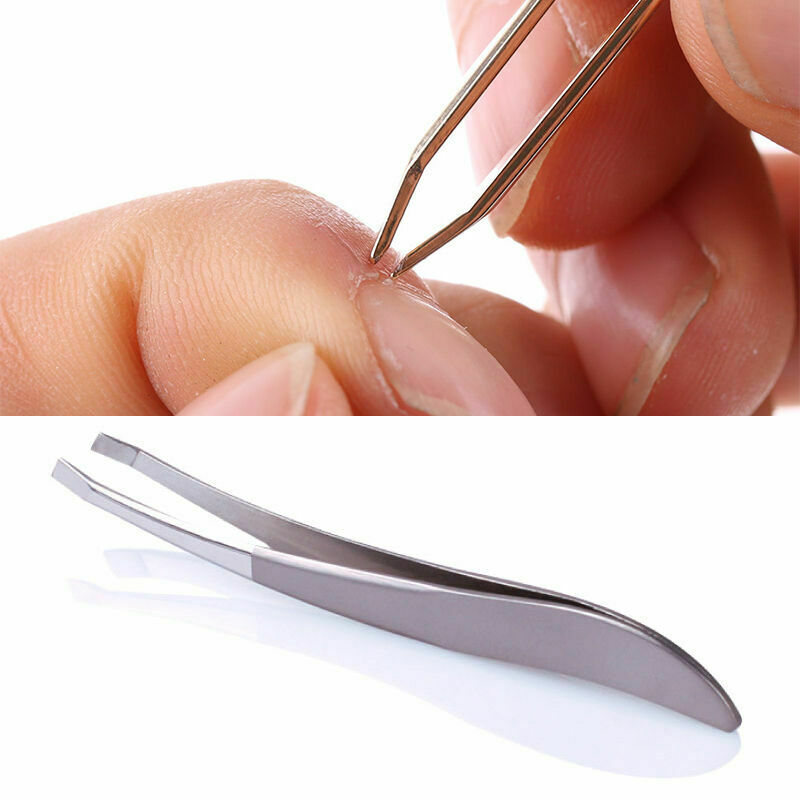 Lady Makeup Beauty Tool Stainless Steel Eyebrow Tweezer Clip D Hair Removal U4R8