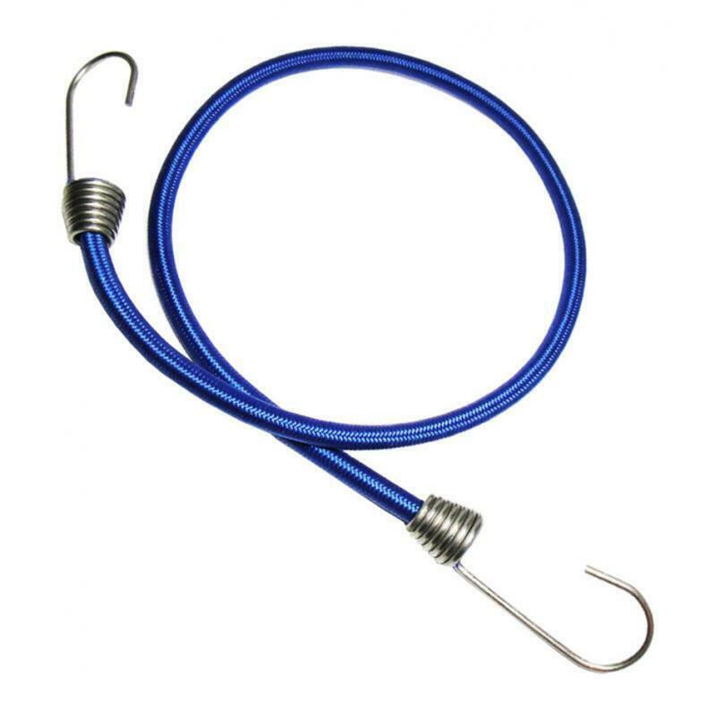 Elastic Bungee Rope Shock Cord Tie Down w/ Stainless Steel Bungee Hooks