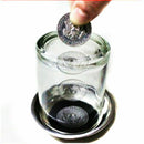 Coin Thru Into Glass Cup Tray Close Up Easy Amazing Gimmick Magic Trick Props