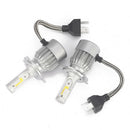 1pair COB H4 C6 3800LM 36W LED Car Headlight Kit Hi/Lo Turbo Light Bulbs 6000J&f