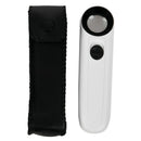 40X 21mm Pocket Jewelry Magnifier LED Light Handle Jeweler Glass Lens Loupe