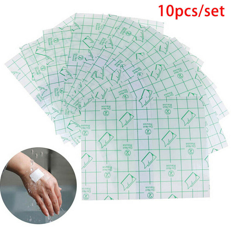 10Pcs 13*15cm Waterproof Transparent Adhesive Wound Dressing Plaster Stretch Ew